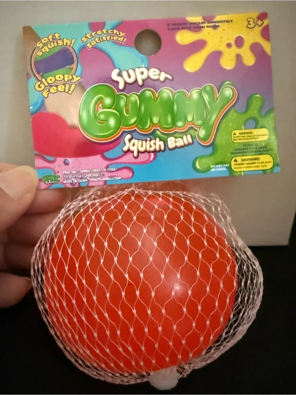Bright Red Squishy Play Ball for Kids - Learning Toy